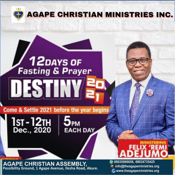 AGAPE 12 DAYS FASTING & PRAYER – DAY 3 LIVE BROADCAST