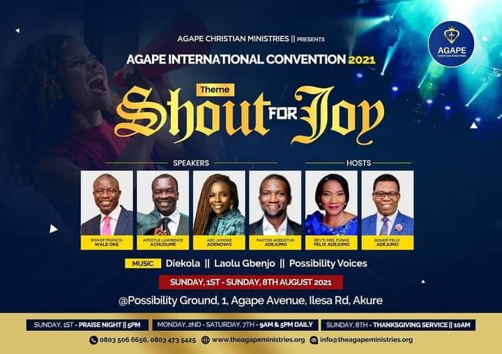 AGAPE INTERNATIONAL CONVENTION AUGUST 2021