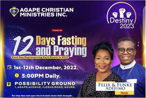 Agape Christian 12 Days Fasting and prayer 2023