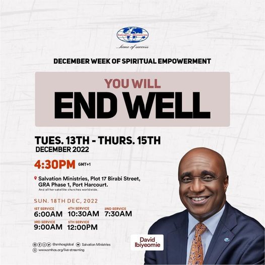 Salvation Ministries week of spiritual empowerment December 2022