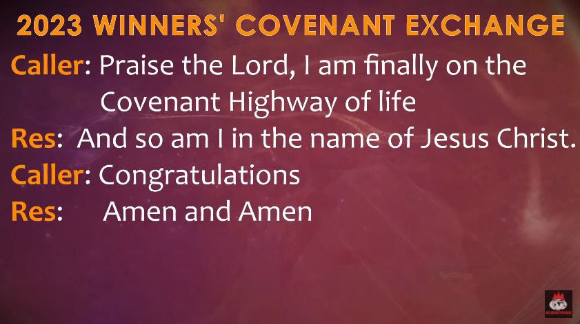 Living Faith Covenant greetings 2023