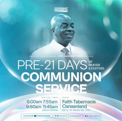 Pre 21 days fasting and prayer communion service
