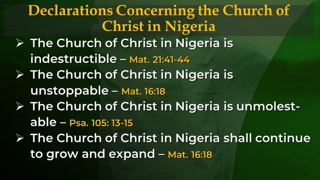 Declarations Concerning the Church of Christ in Nigeria