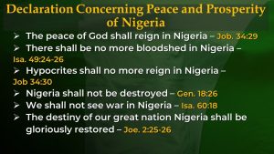 Declarations Concerning the Peace and Prosperity of Nigeria