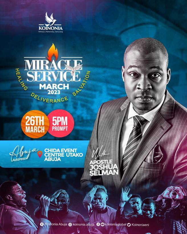 Koinonia Miracle Service 26th March 2023