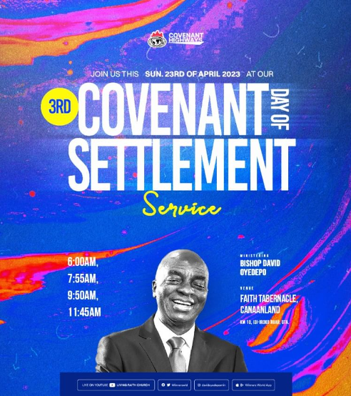 Covenant Day of Settlement 3 April 2023