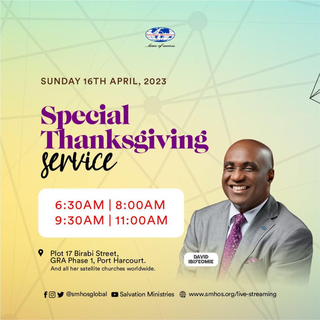 Salvation Ministries Special Thanksgiving Service