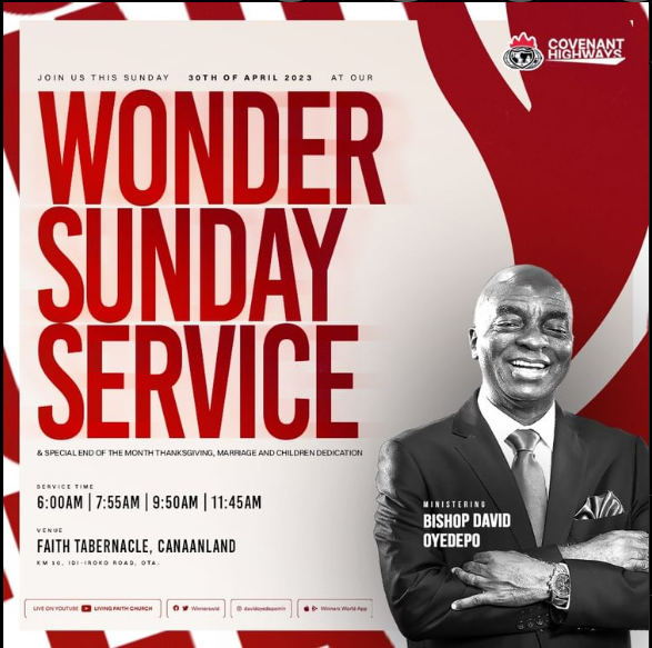 WOnder Sunday Service Winners Chapel