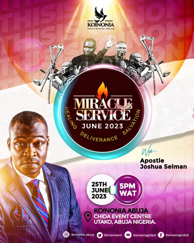 Koinonia Miracle Service 25th June 2023