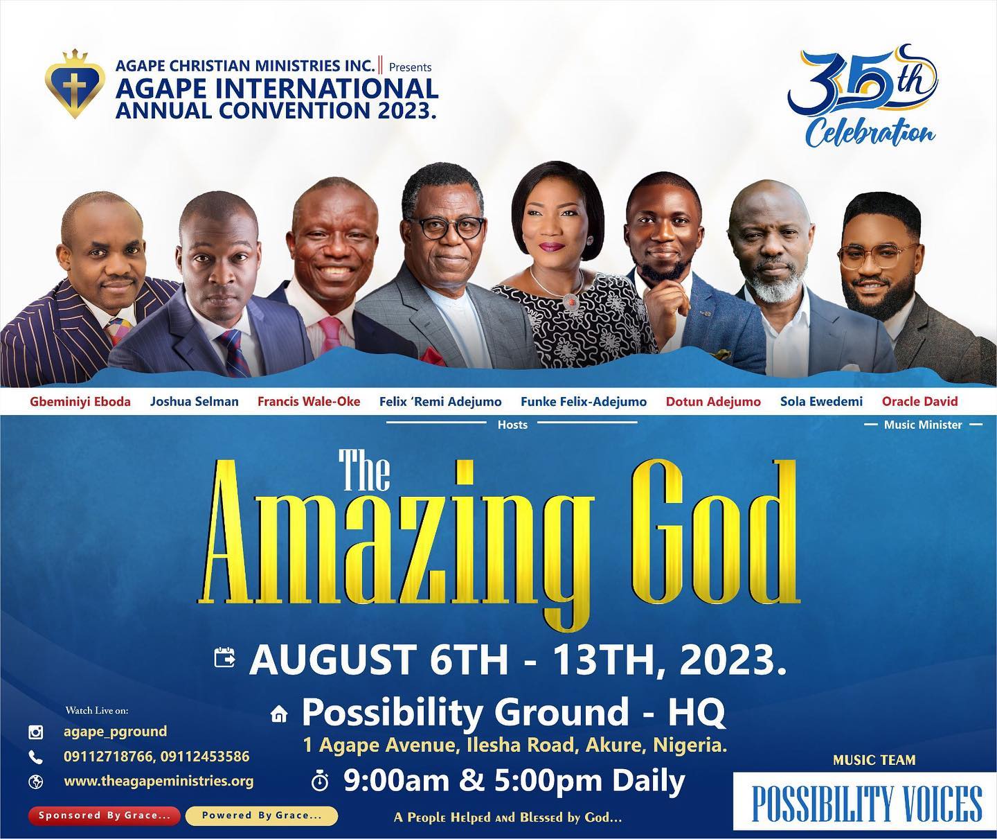 Agape 35th International Annual Convention 2023