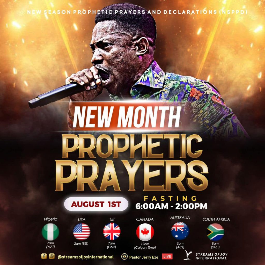 New Month Prophetic Prayers August 2023