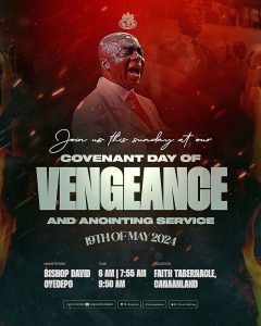 Winners chapel Covenant Day of Vengeance Service