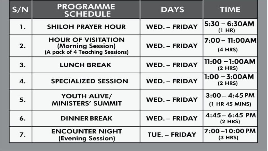 Shiloh-2023-Timetable