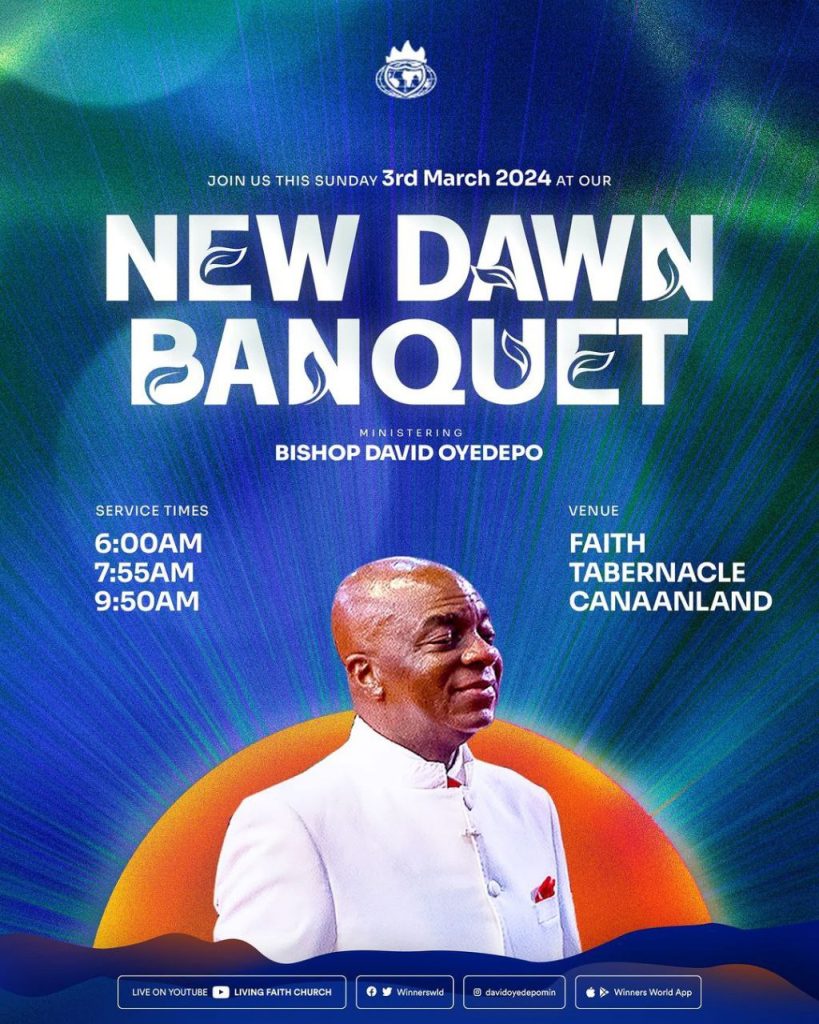 New Dawn Banquet Service 3rd March 2024
