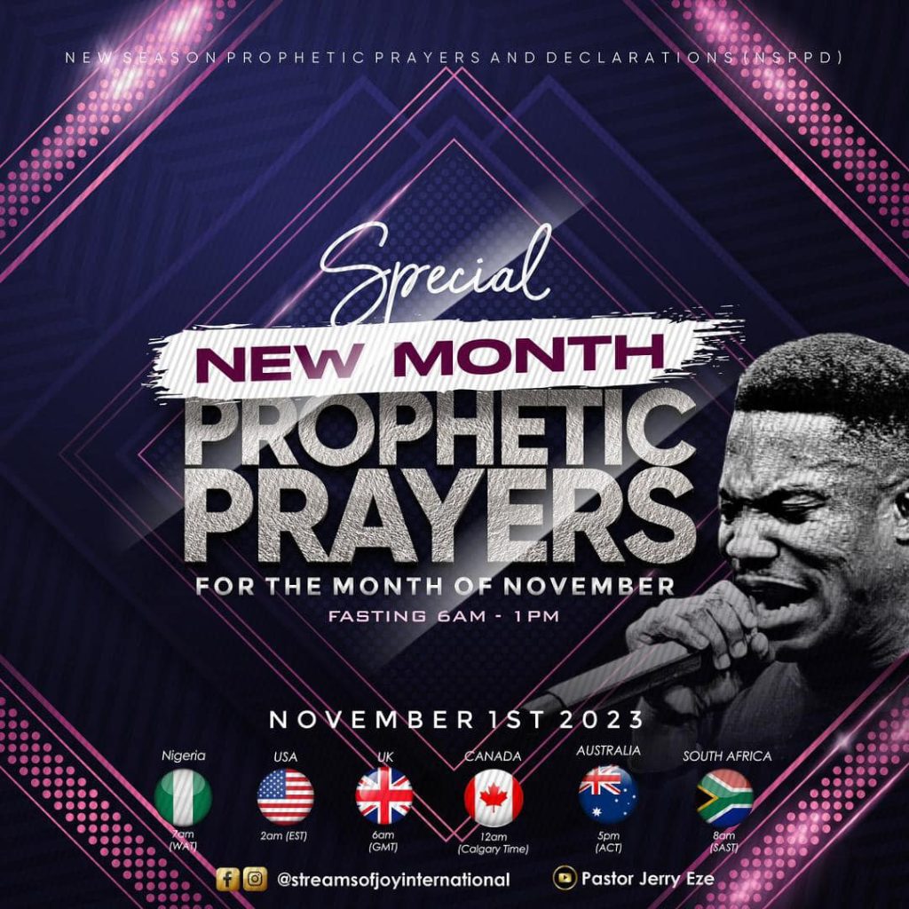 NSPPD Special New Month Prophetic Prayers