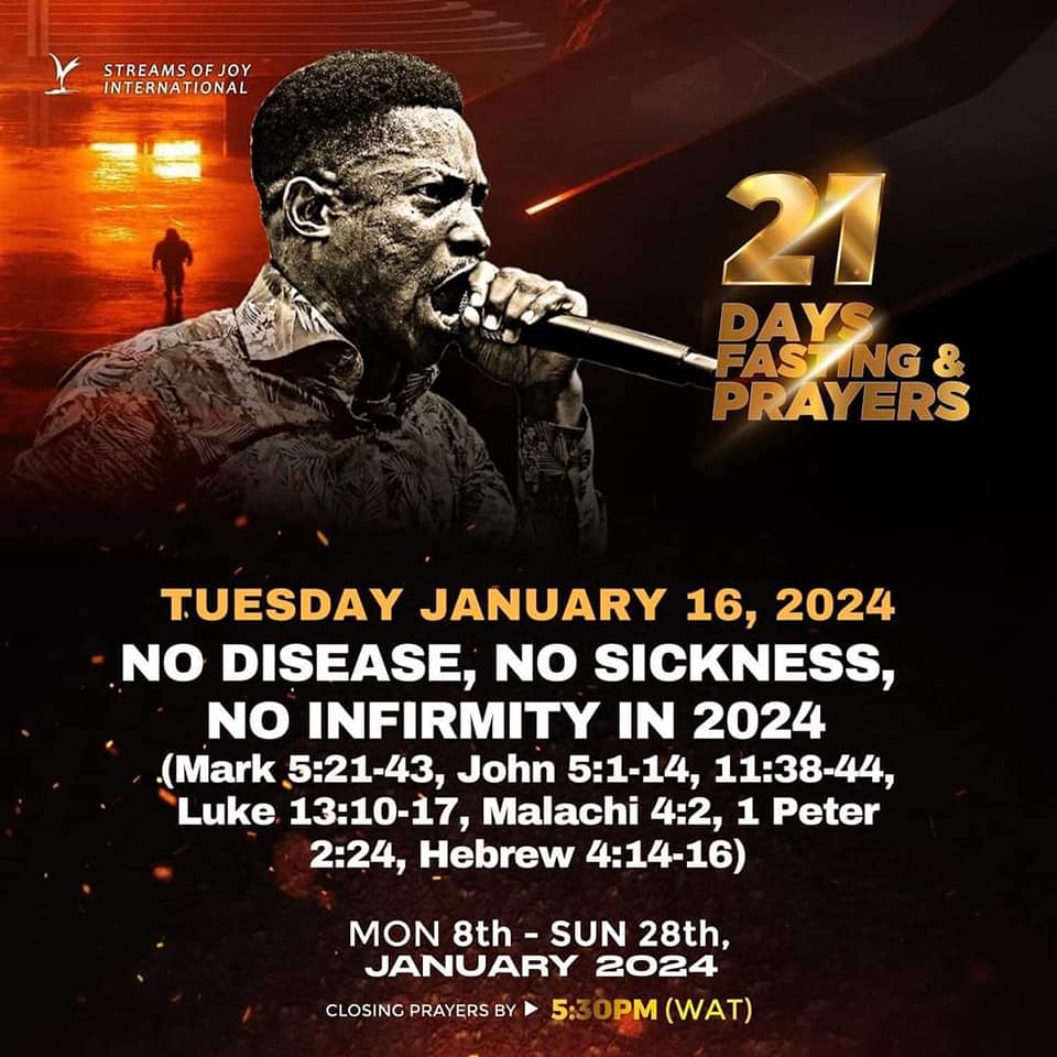 STREAMS OF JOY 21 DAYS FASTING & PRAYER DAY 9 PRAYER POINTS TUESDAY
