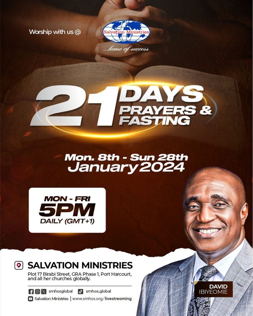 Salvation Ministries 21 Days Prayer and Fasting 2024