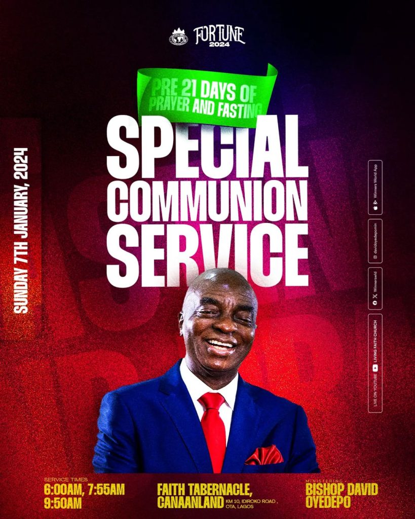 Pre 21 Days Fasting and Prayer Special Communion Service 2024